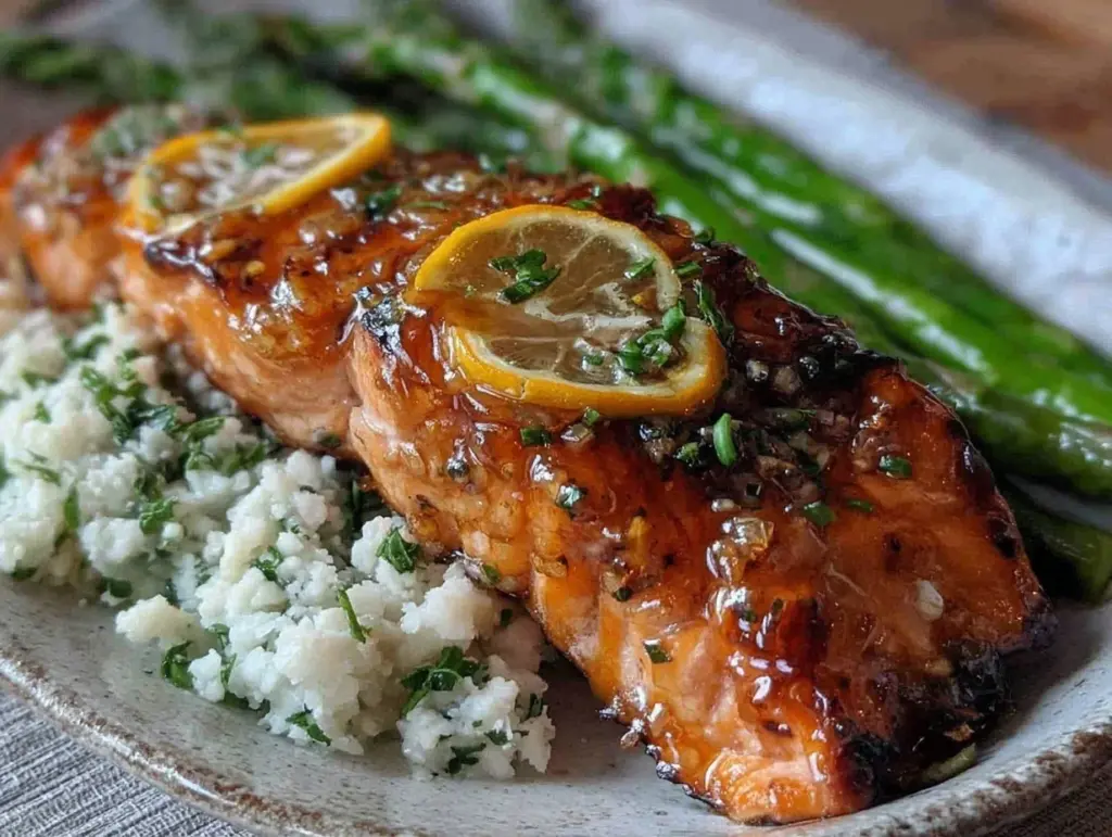 quick lemon garlic salmon - featured image