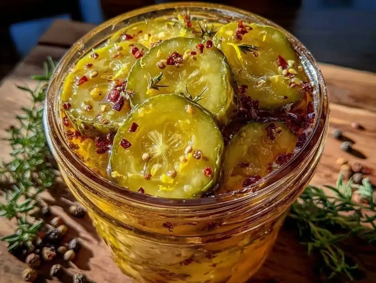 quick tangy refrigerator bread and butter pickles preparation steps