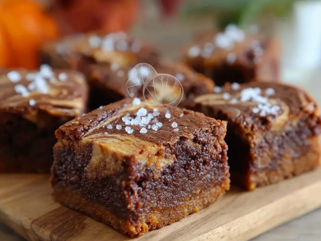 rich fudgy pumpkin brownies - featured image