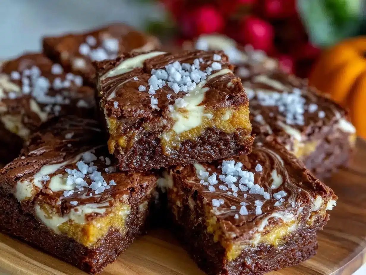 rich fudgy pumpkin brownies preparation steps
