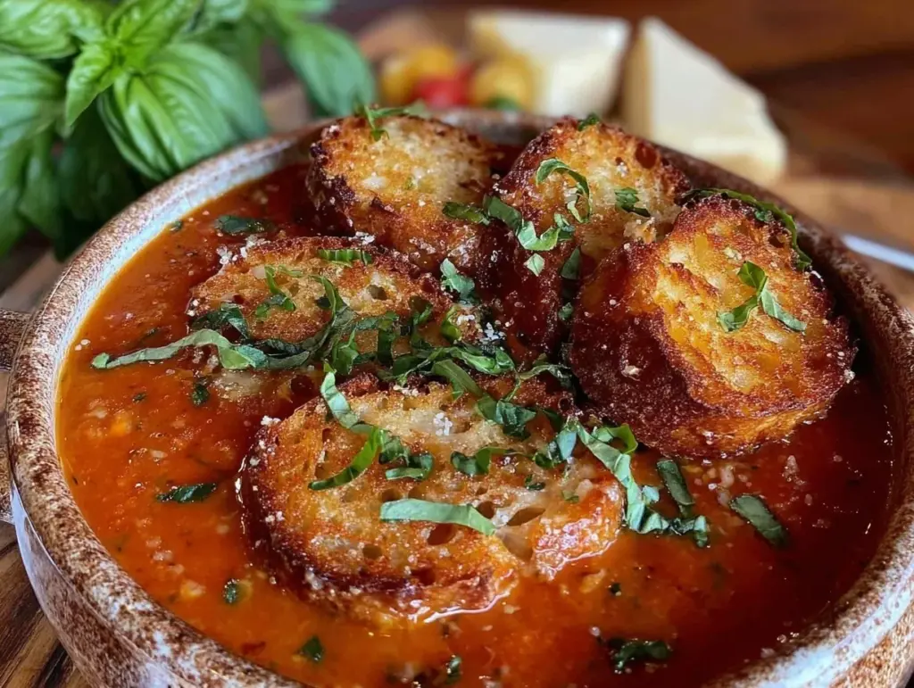 roasted tomato basil soup - featured image