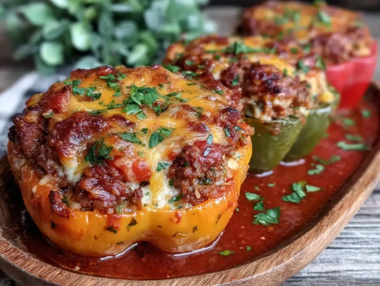 savory cheesy stuffed bell peppers preparation steps
