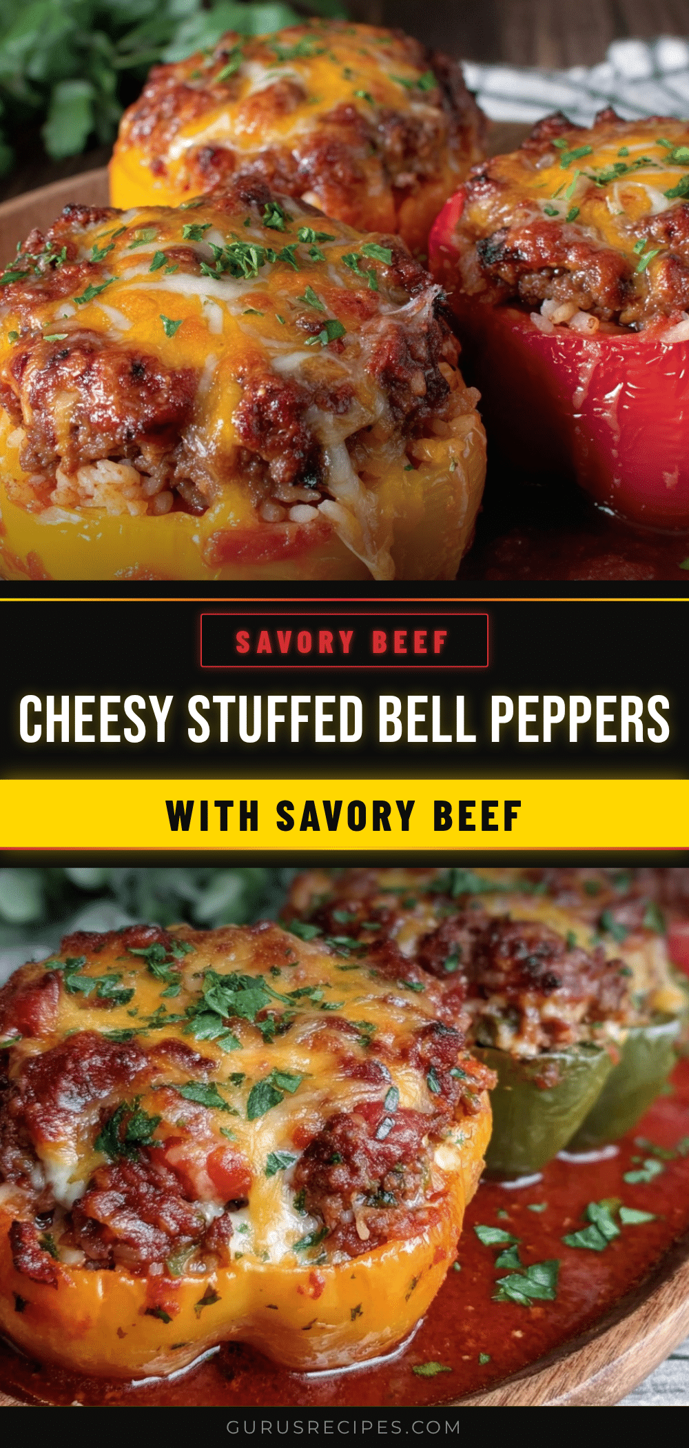 savory cheesy stuffed bell peppers recipe