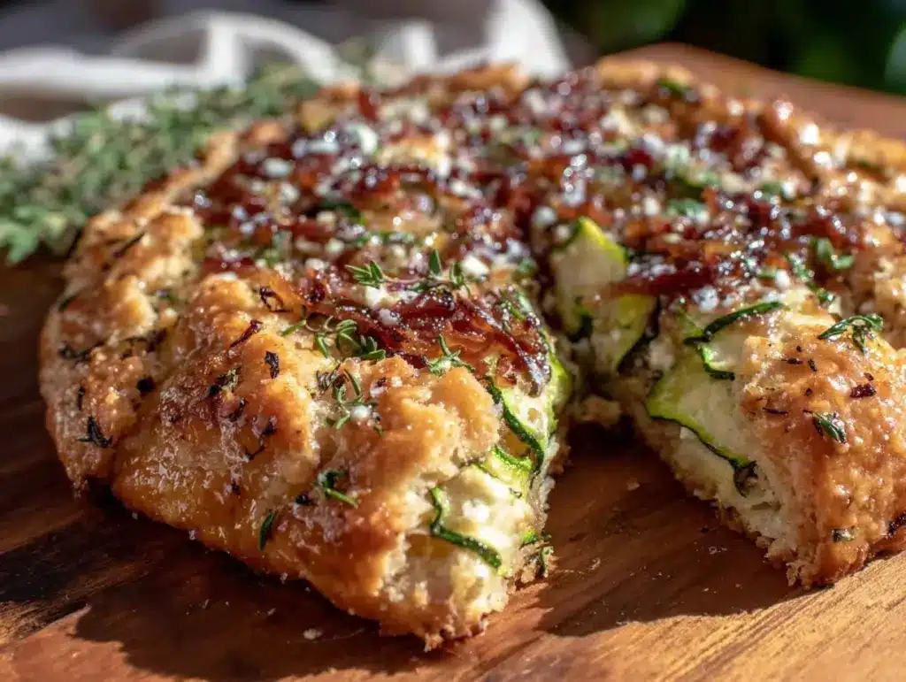 savory zucchini and feta galette - featured image
