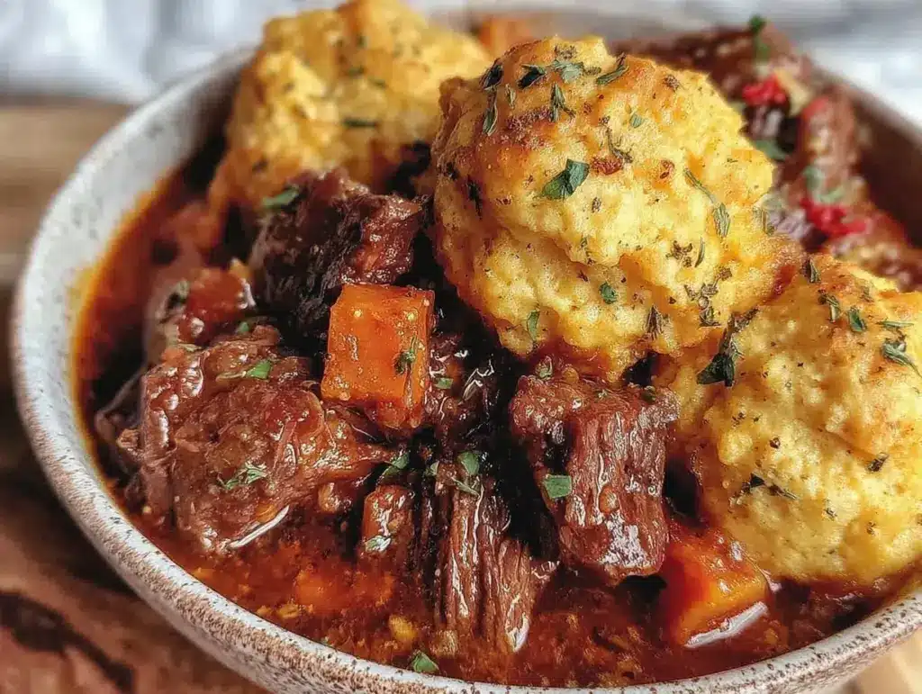 slow cooker beef and sweet potato stew - featured image