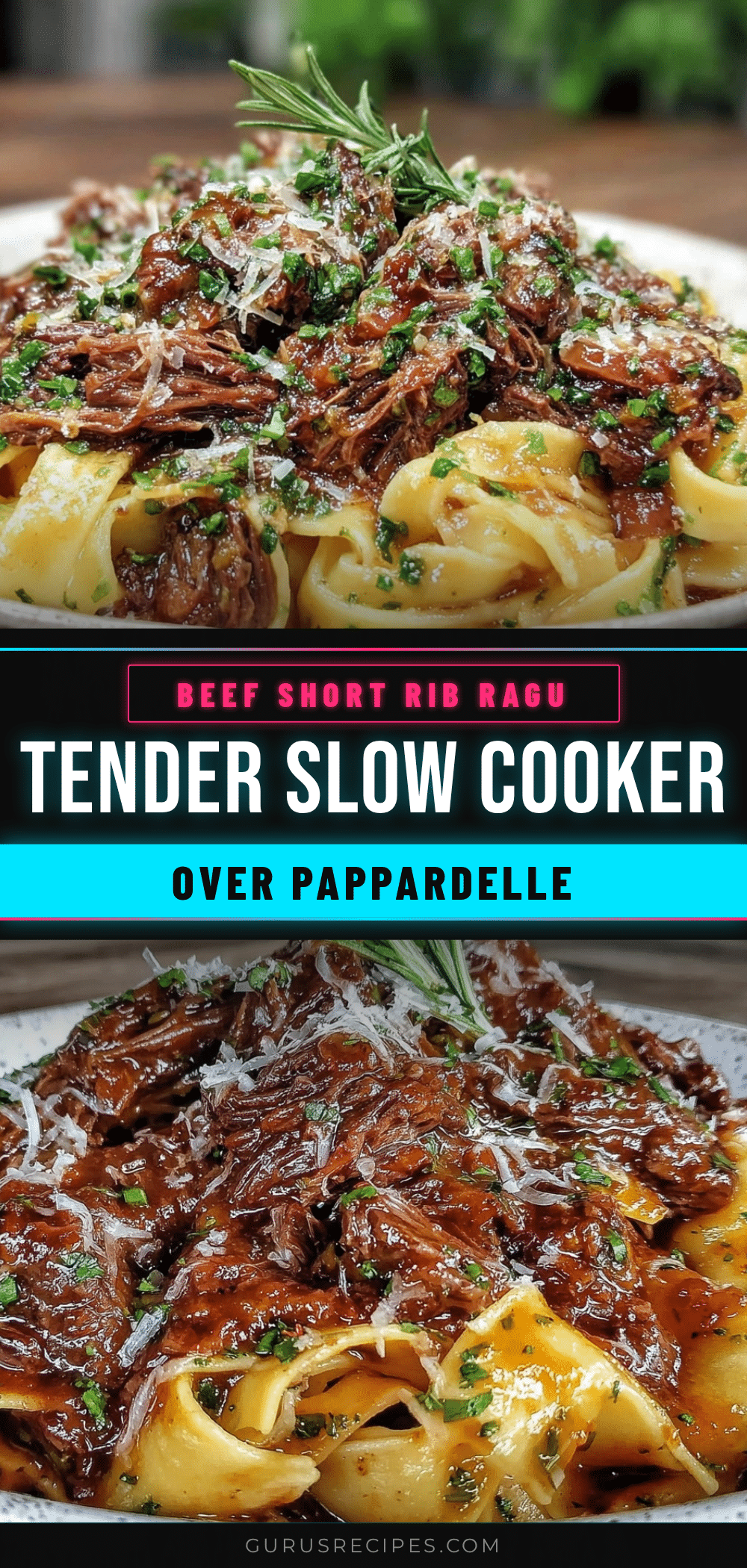 slow cooker beef short rib ragu recipe