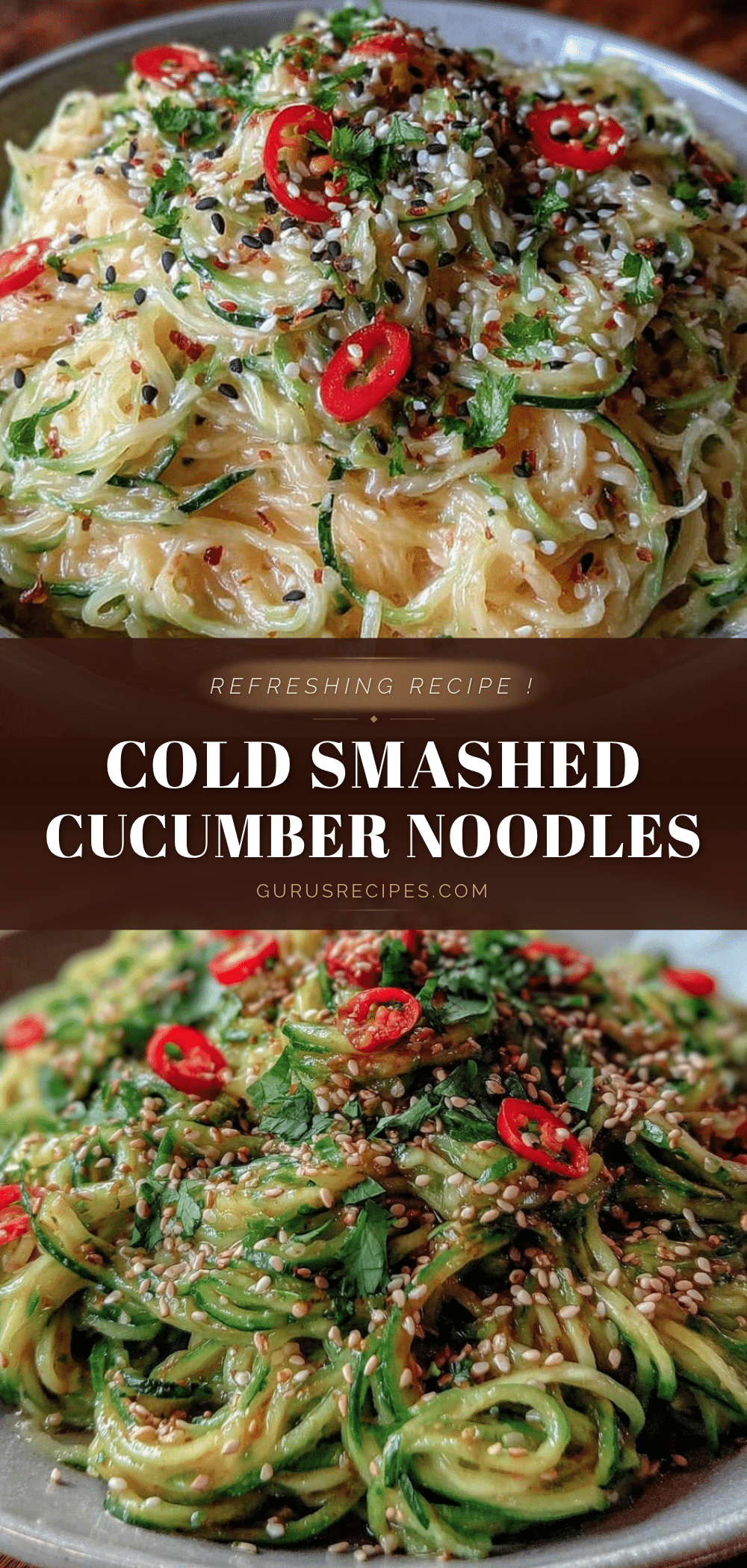 smashed cucumber noodle lunch box recipe