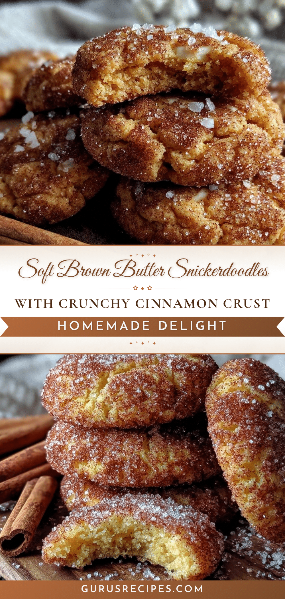 soft brown butter snickerdoodle cookies recipe