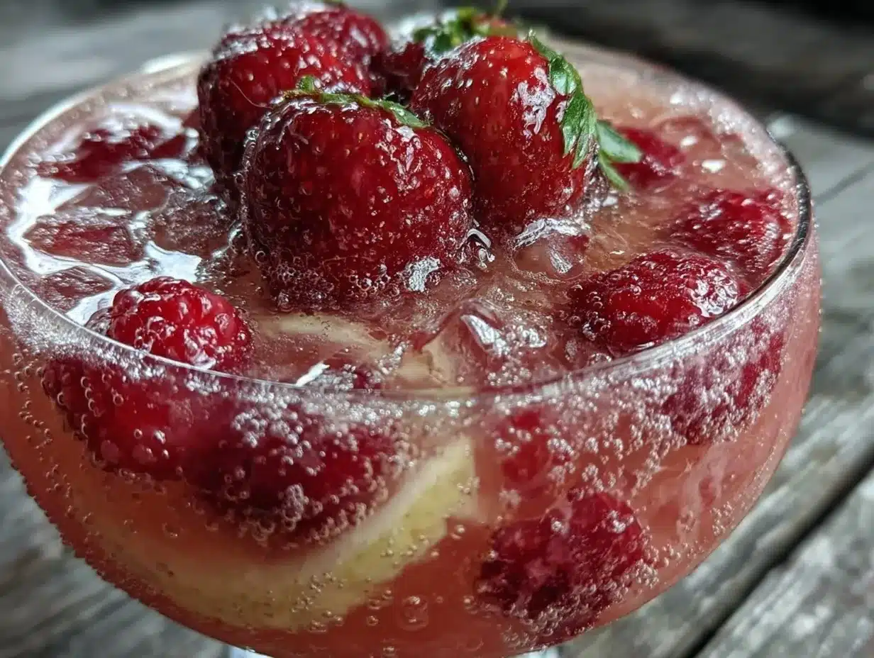 sparkling raspberry lemonade punch preparation steps