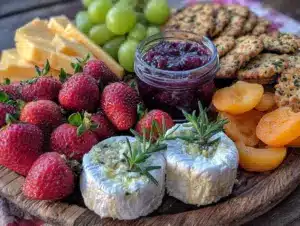 summer fruit and cheese board - featured image
