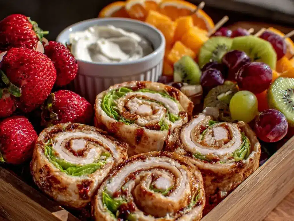 turkey pinwheel bento box lunch - featured image