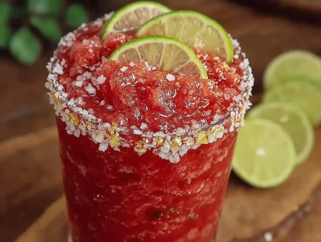 Watermelon Tequila Slushie preparation steps