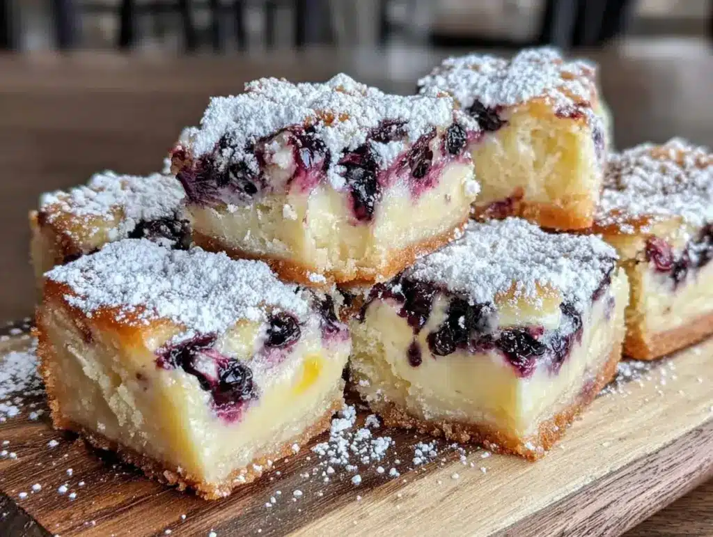 wild huckleberry lemon bars - featured image