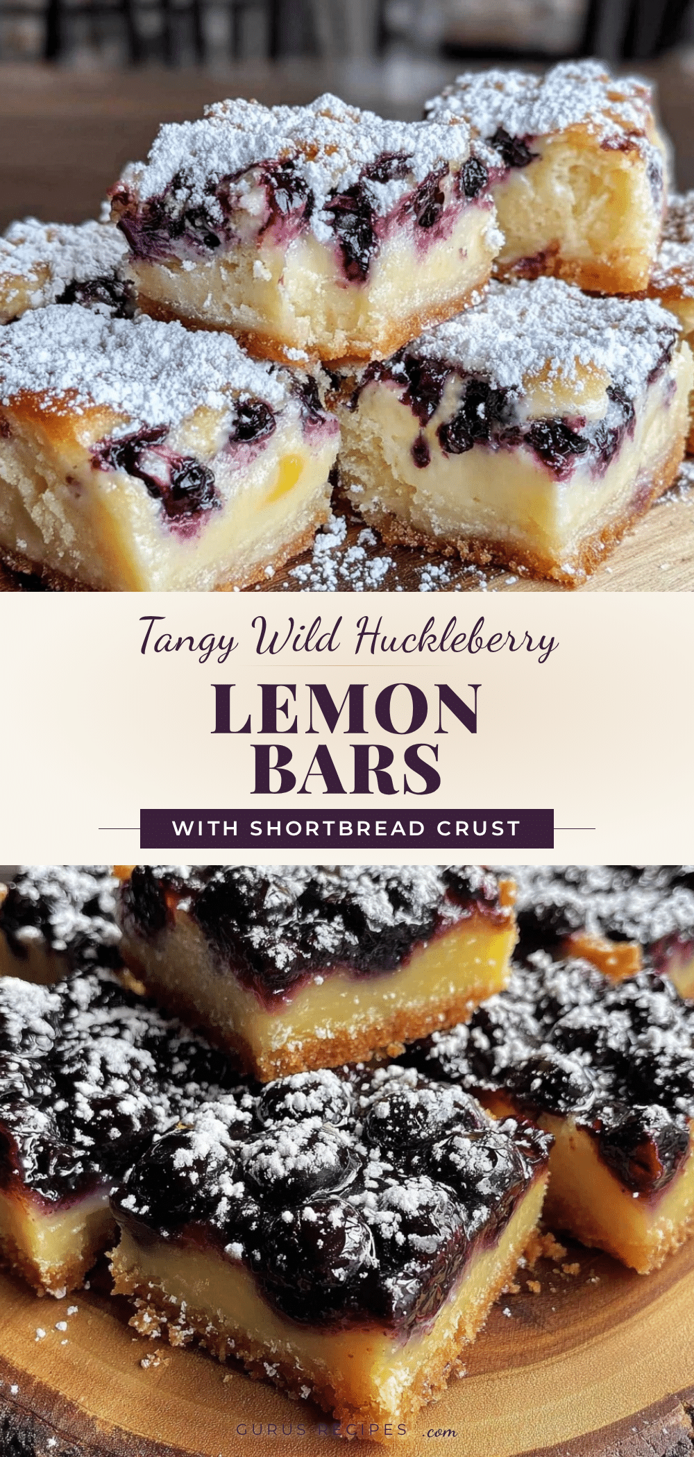 wild huckleberry lemon bars recipe