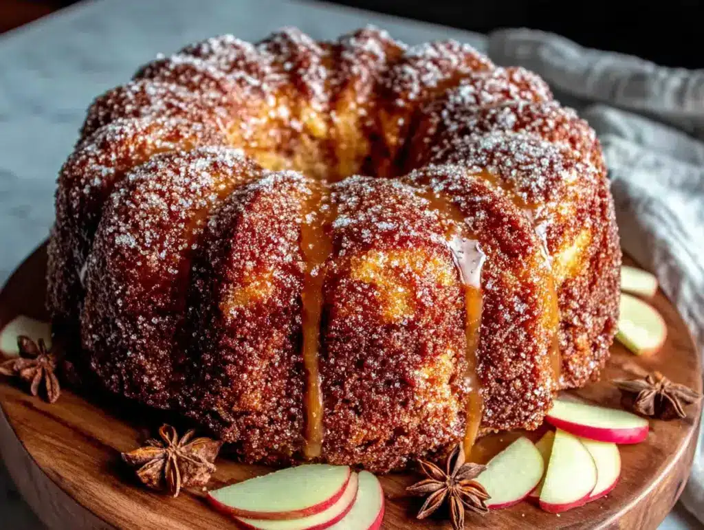 apple cider donut bundt cake - featured image