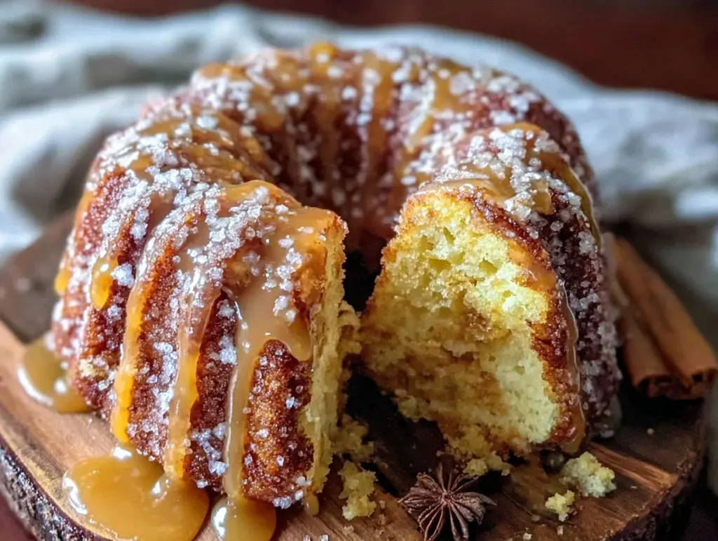 apple cider donut bundt cake - featured image