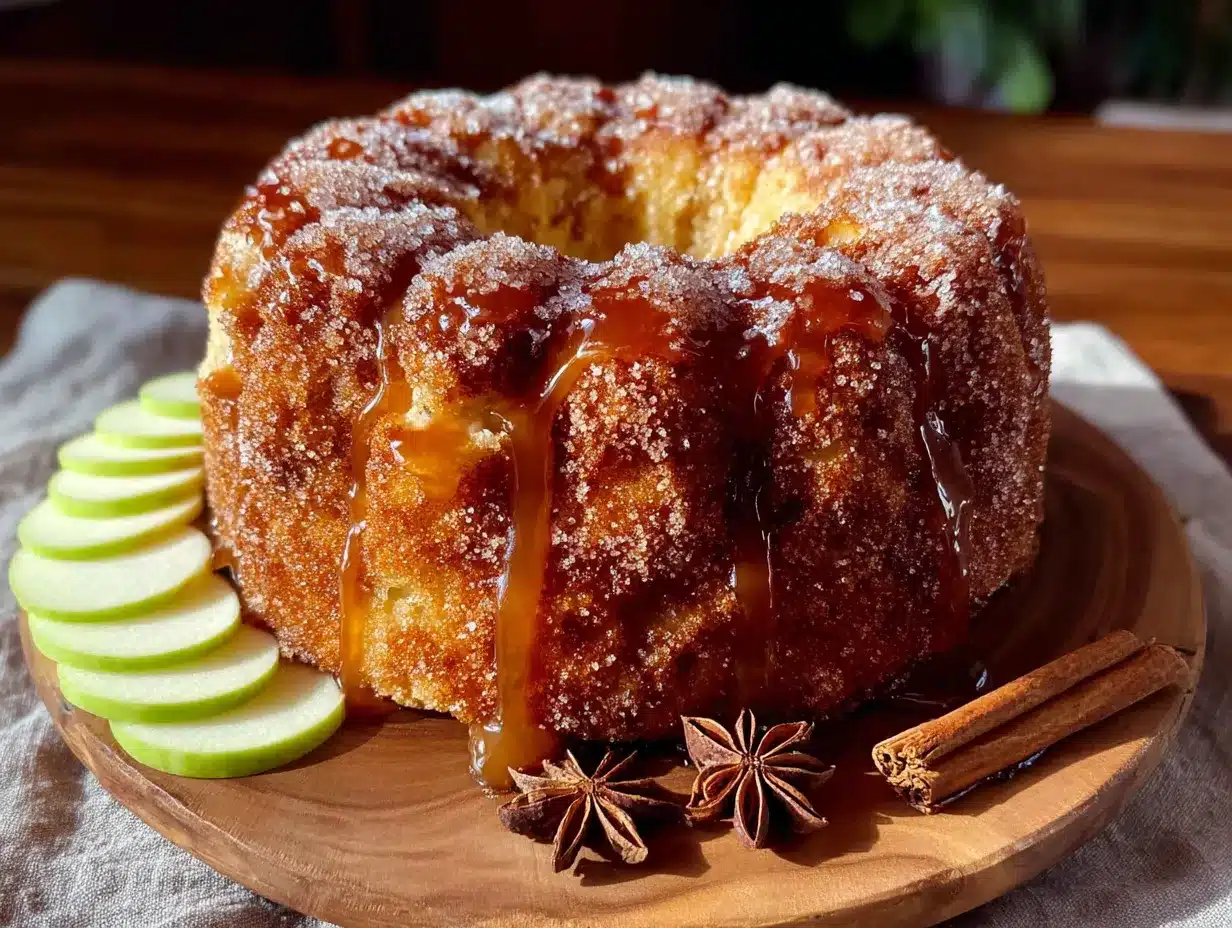 apple cider donut bundt cake preparation steps