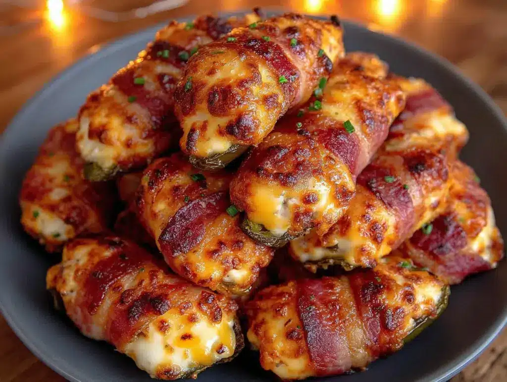 bacon-wrapped jalapeno popper football bites - featured image