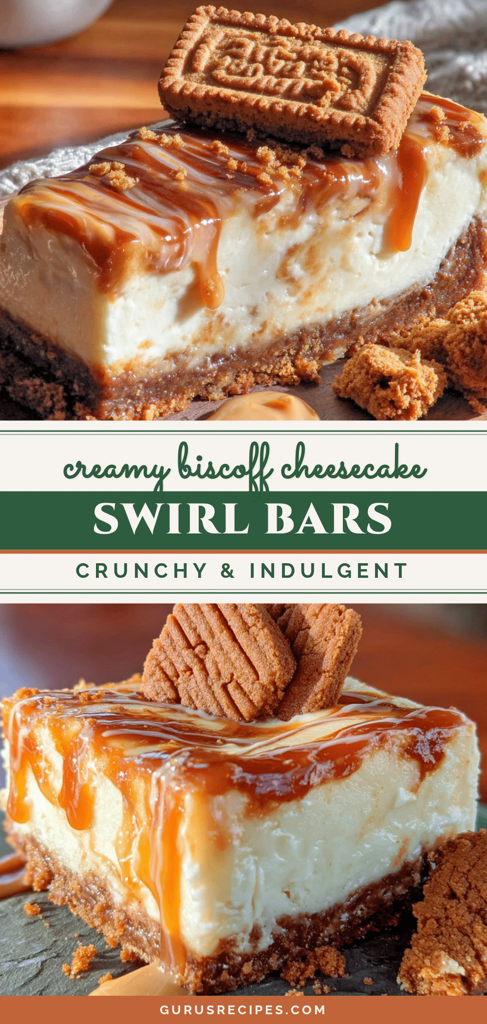 Biscoff cheesecake bars recipe