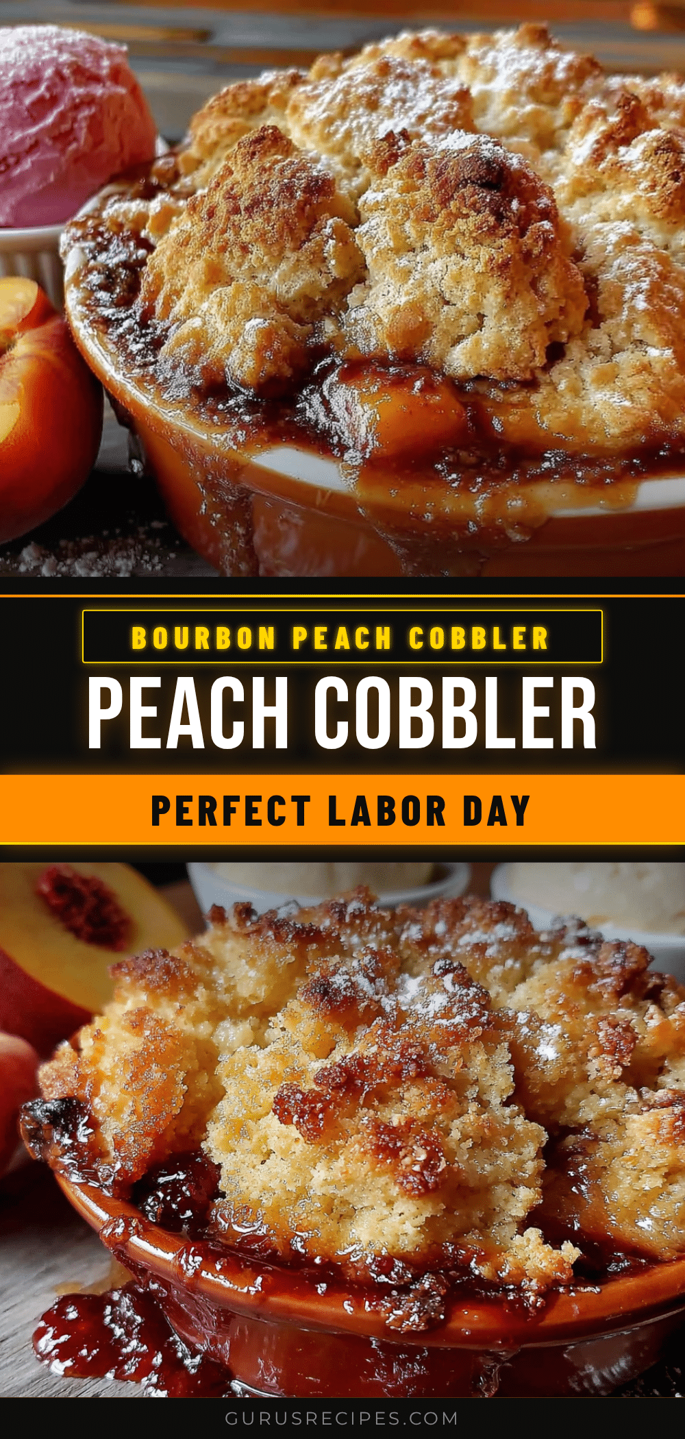 bourbon peach cobbler recipe