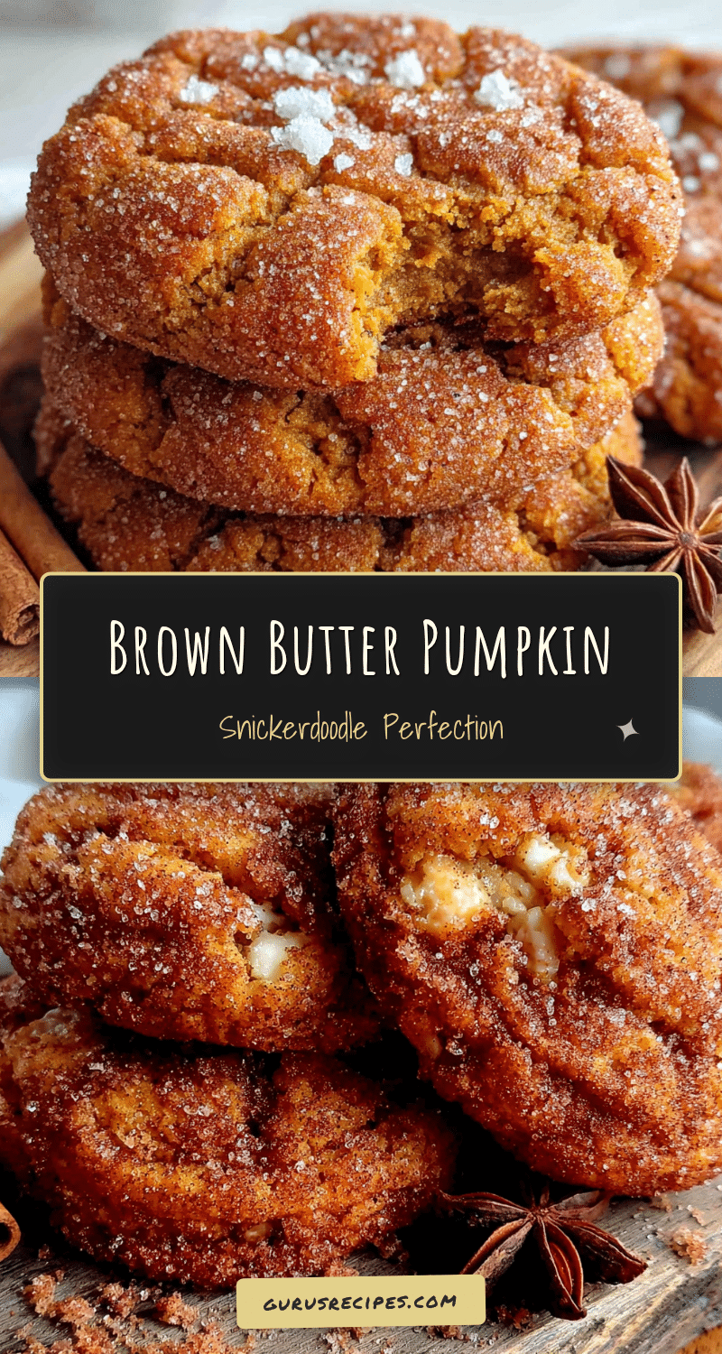 brown butter pumpkin snickerdoodle cookies recipe