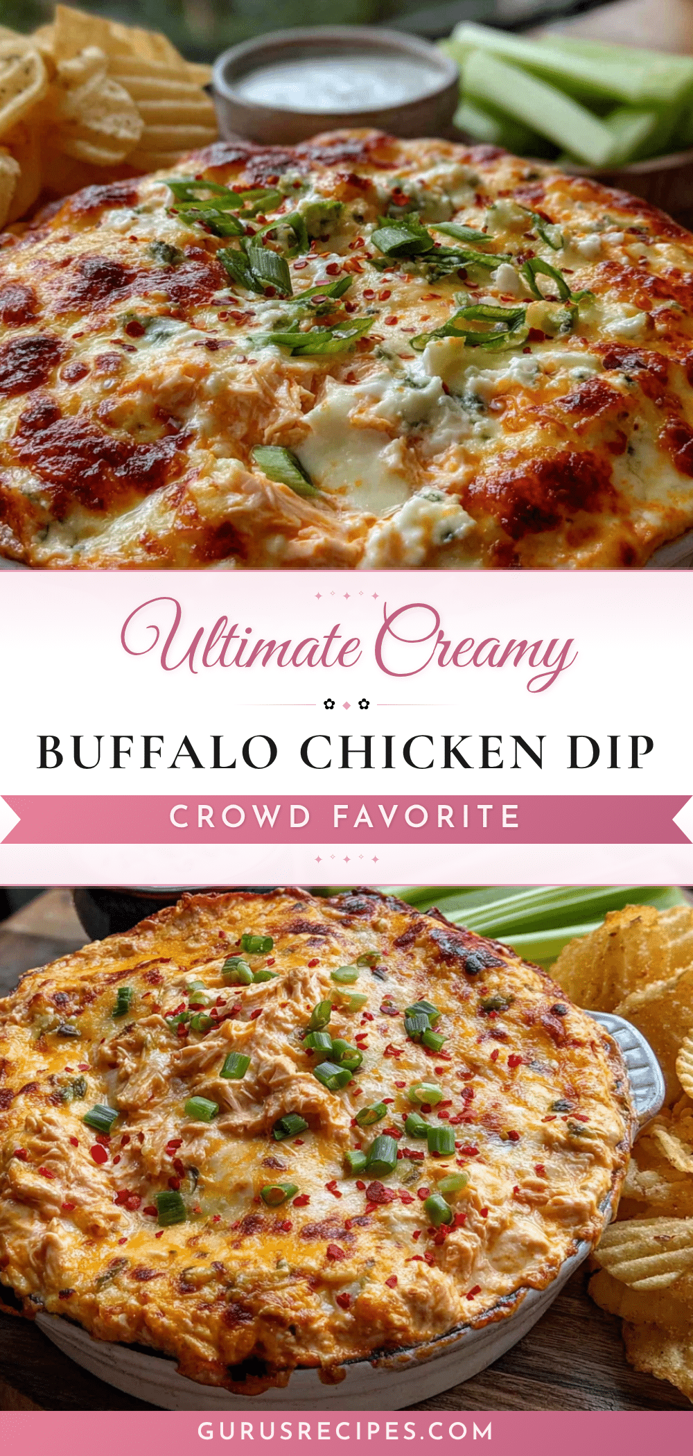 buffalo chicken dip with ranch and blue cheese recipe