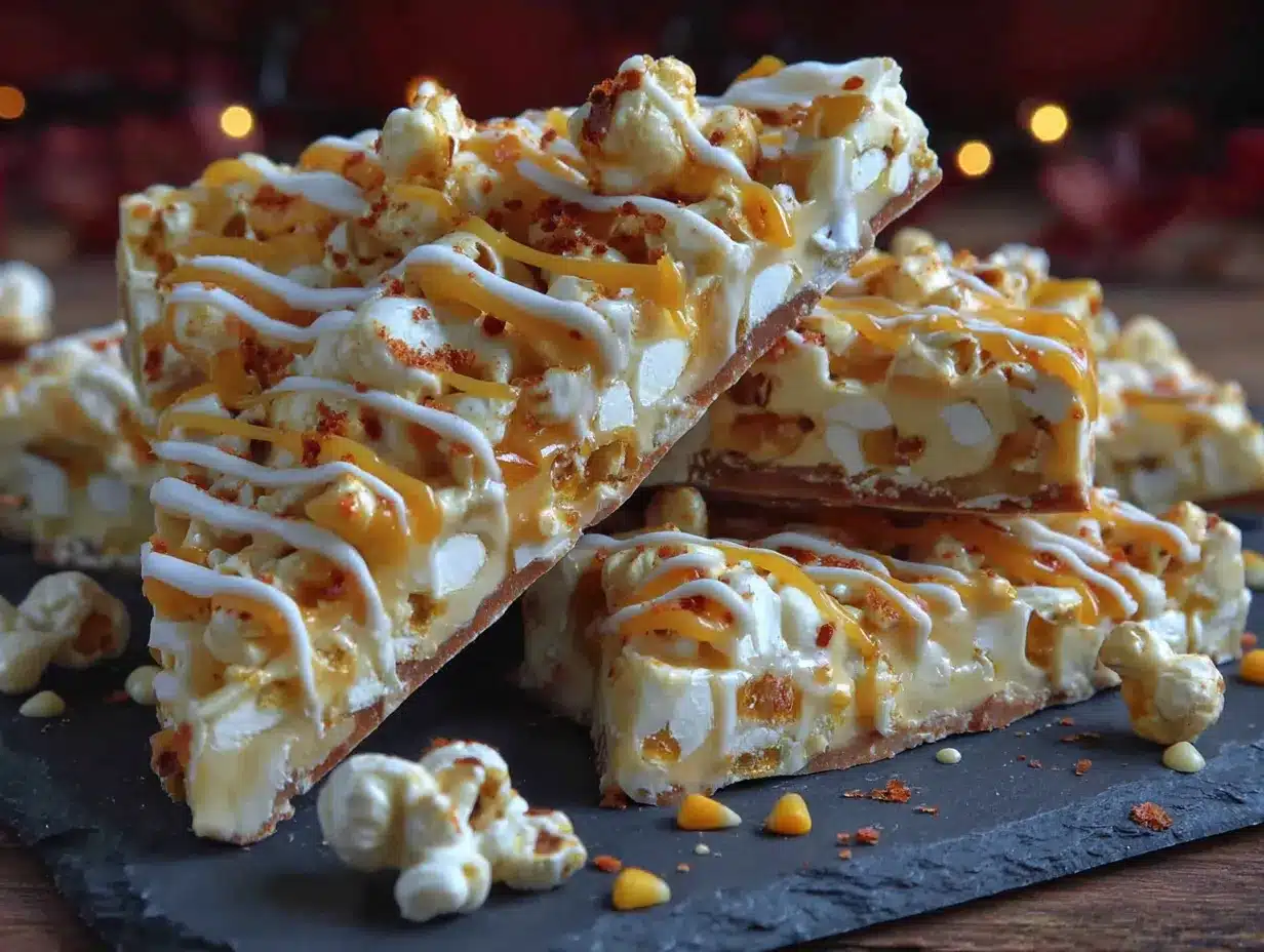 candy corn popcorn bark preparation steps