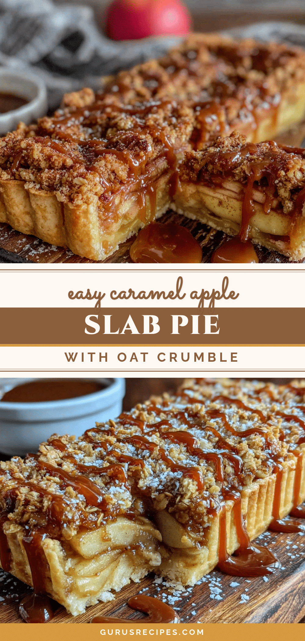 caramel apple slab pie with oat crumble recipe