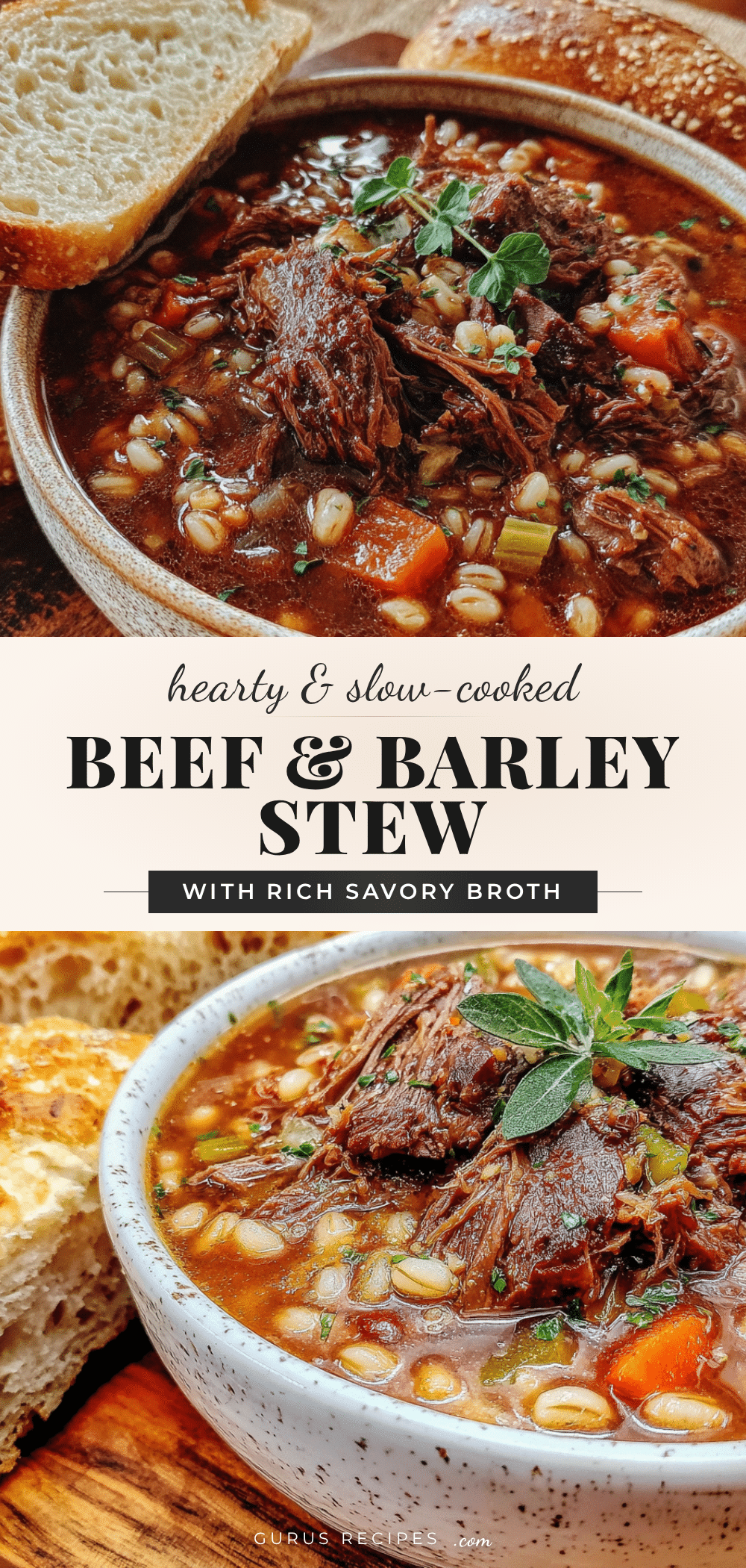 cozy slow cooker beef & barley stew recipe