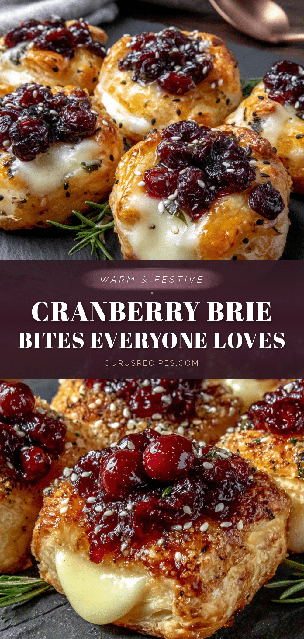 cranberry brie bites recipe