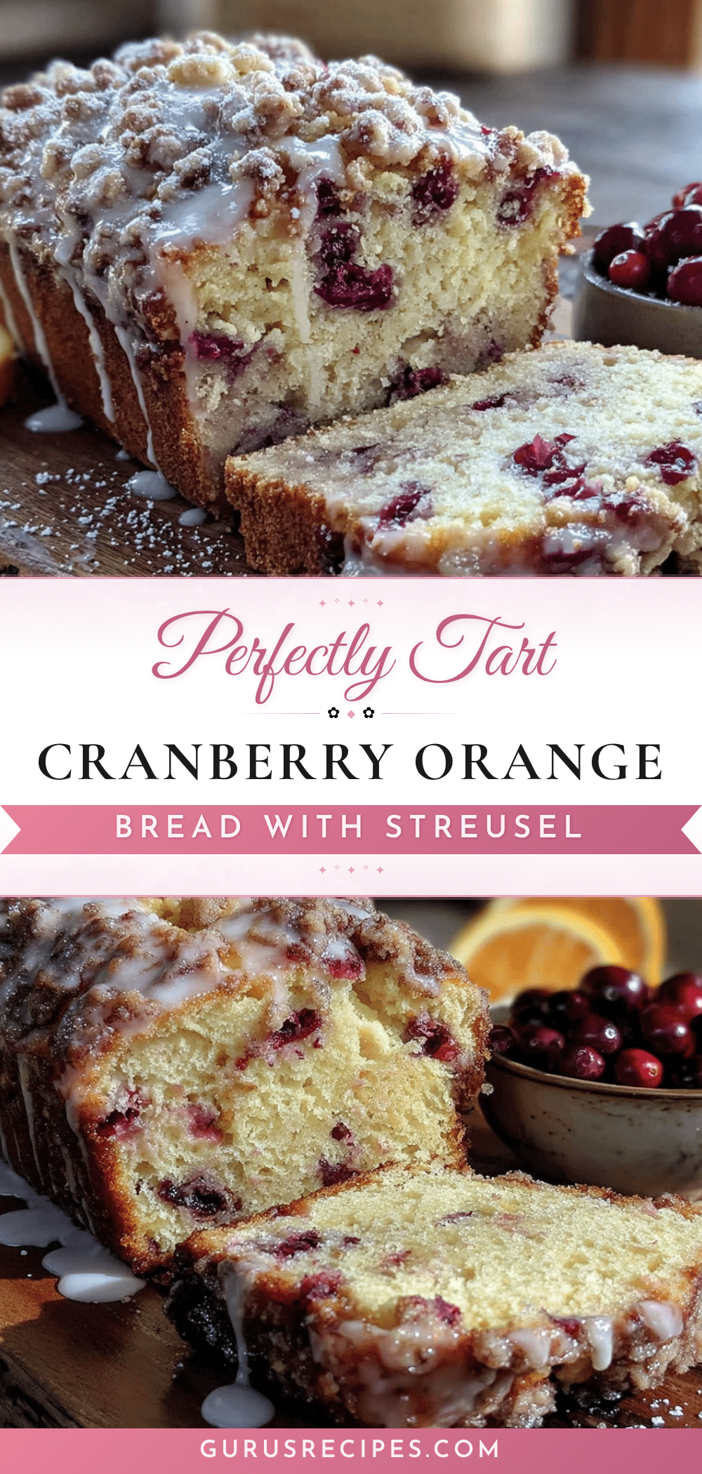 cranberry orange bread with walnut streusel recipe