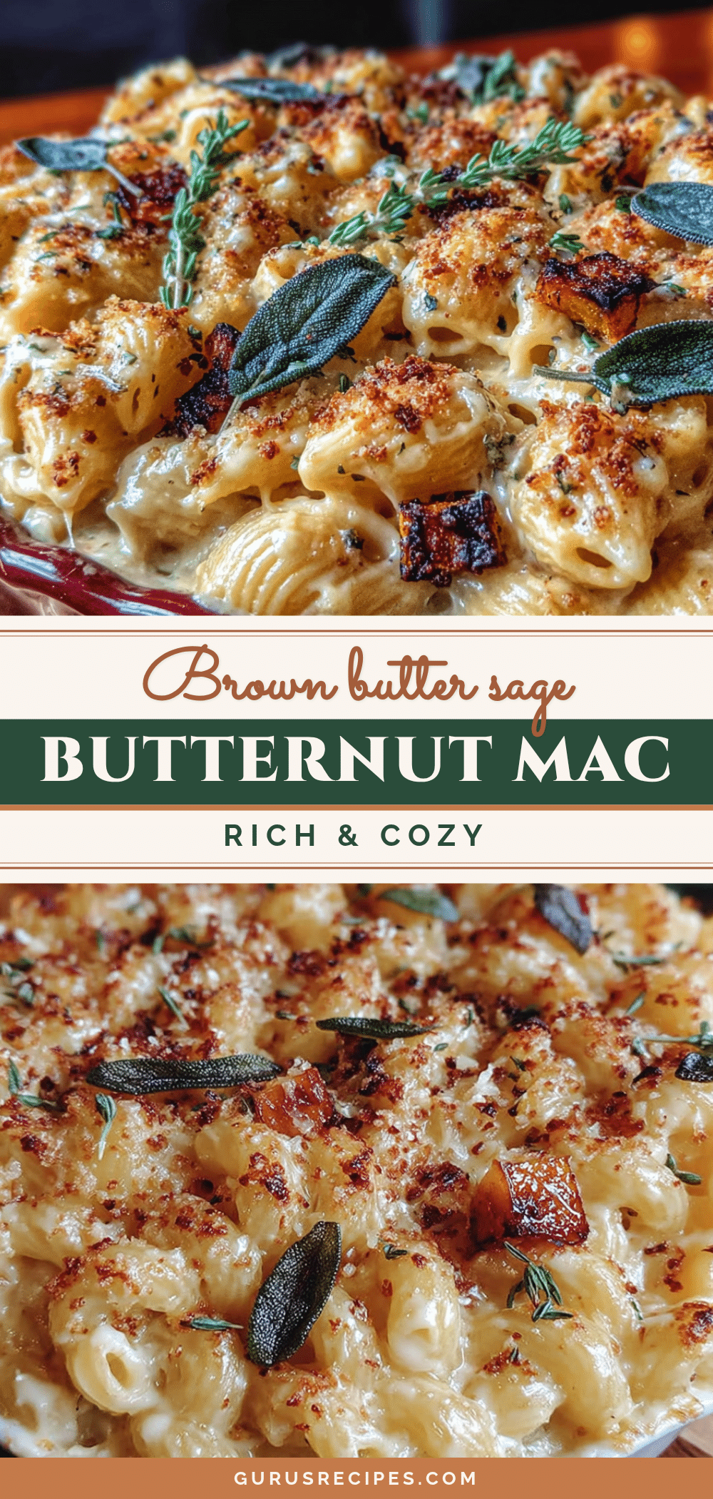 creamy brown butter sage butternut squash mac and cheese recipe