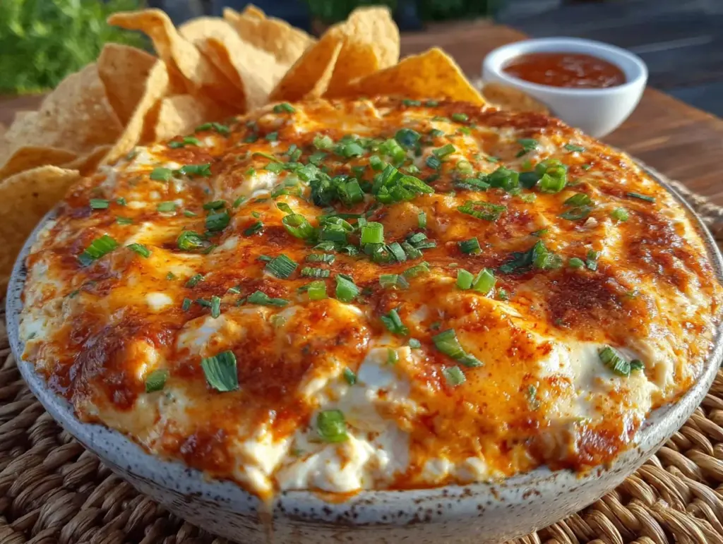 creamy buffalo chicken dip - featured image