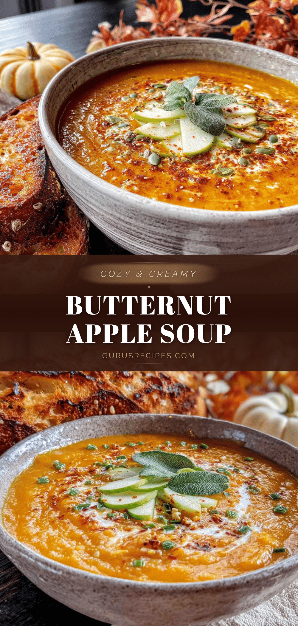 creamy butternut squash apple soup recipe