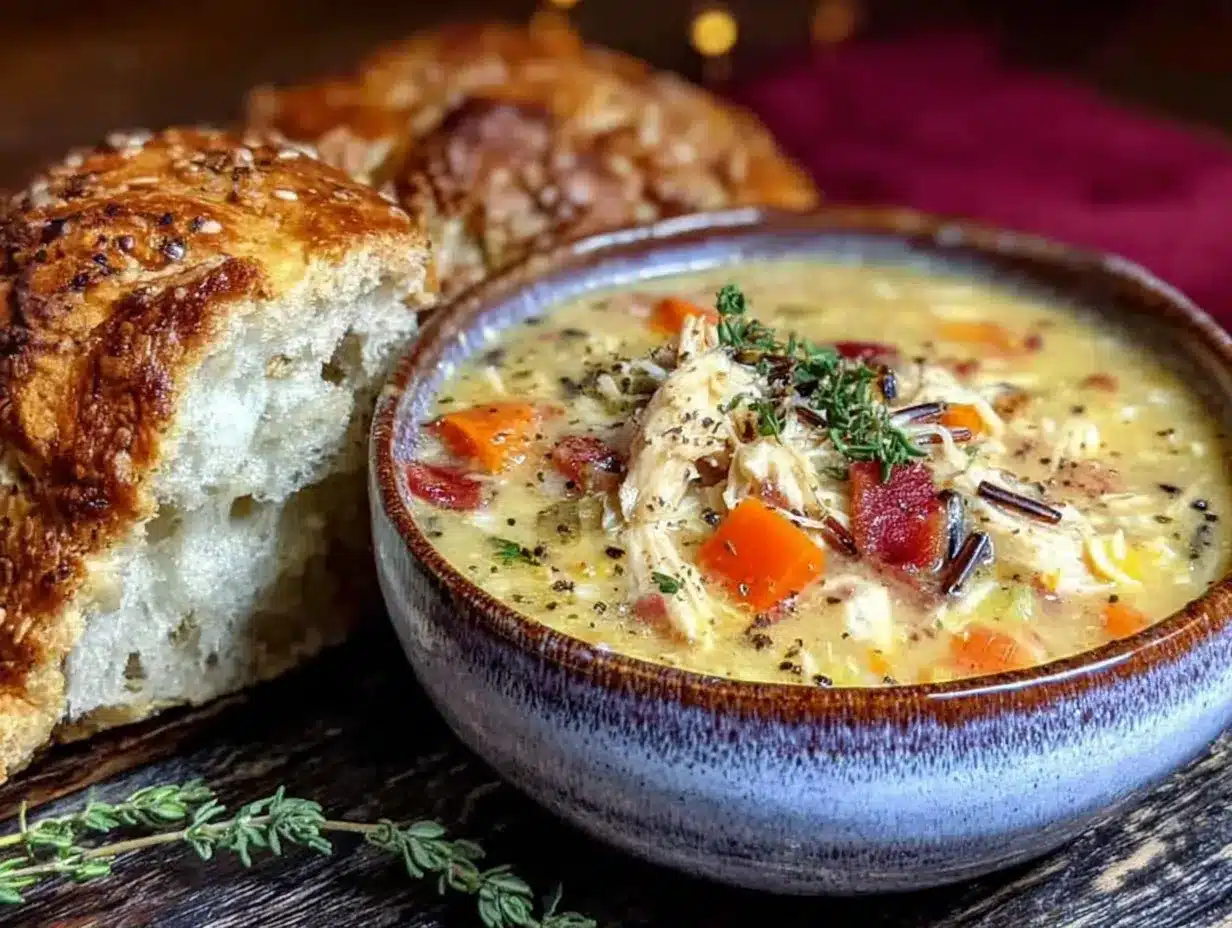 creamy crockpot turkey wild rice soup preparation steps