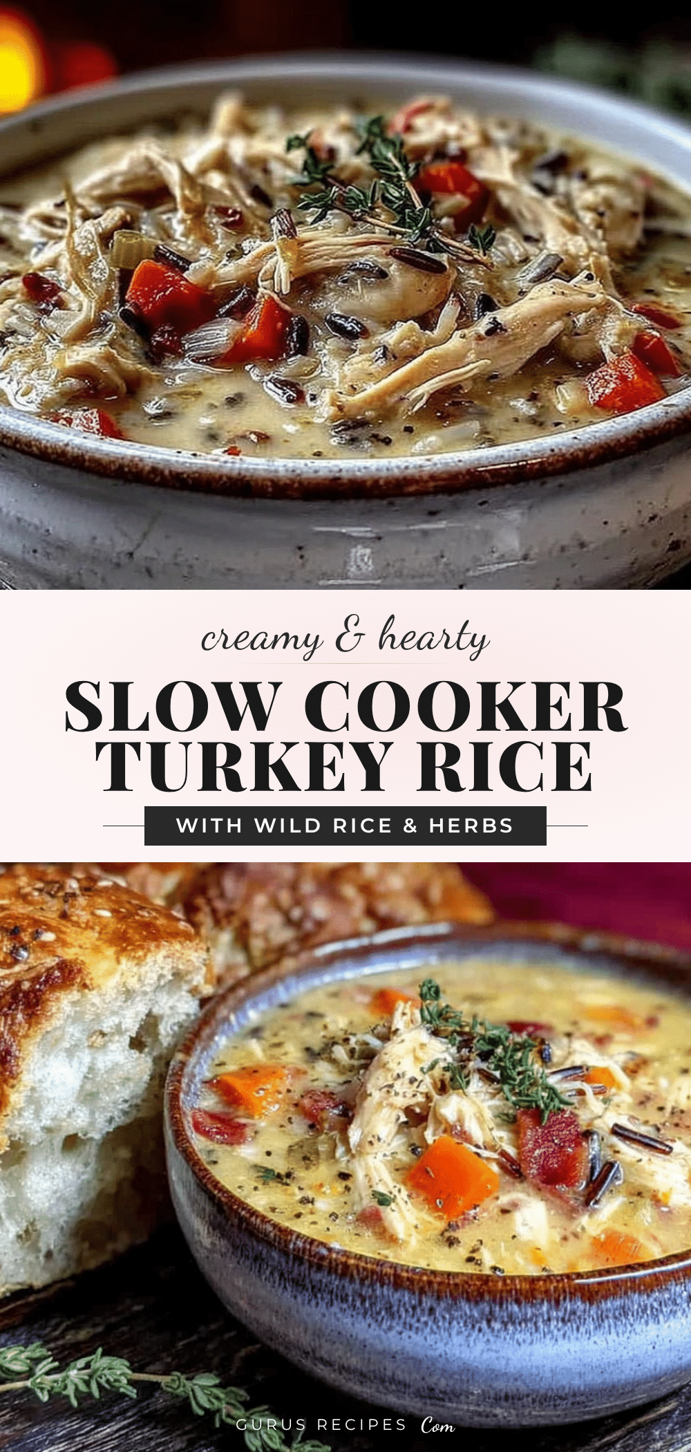 creamy crockpot turkey wild rice soup recipe