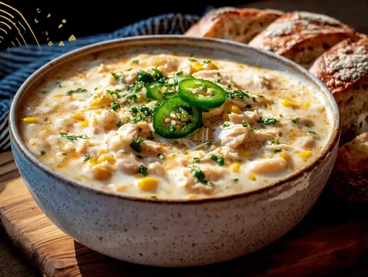 creamy crockpot white chicken chili with corn preparation steps