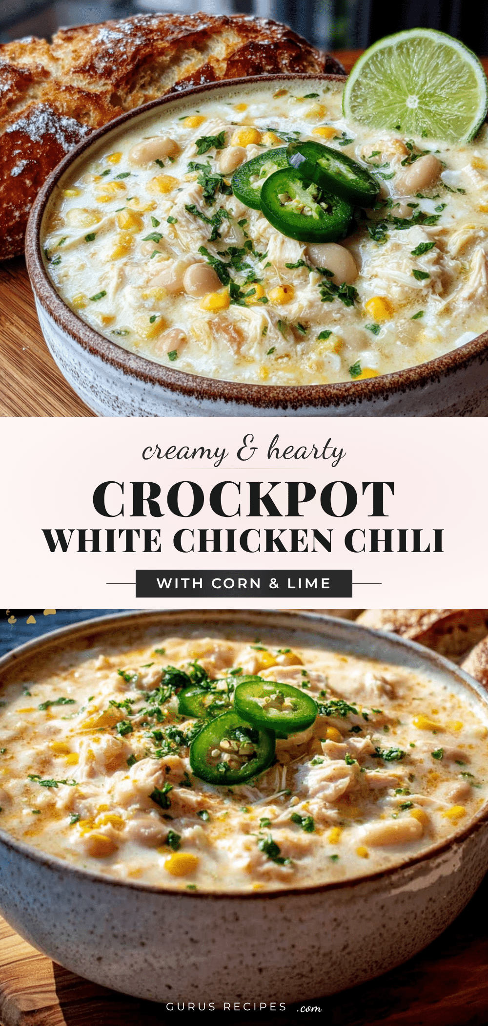 creamy crockpot white chicken chili with corn recipe