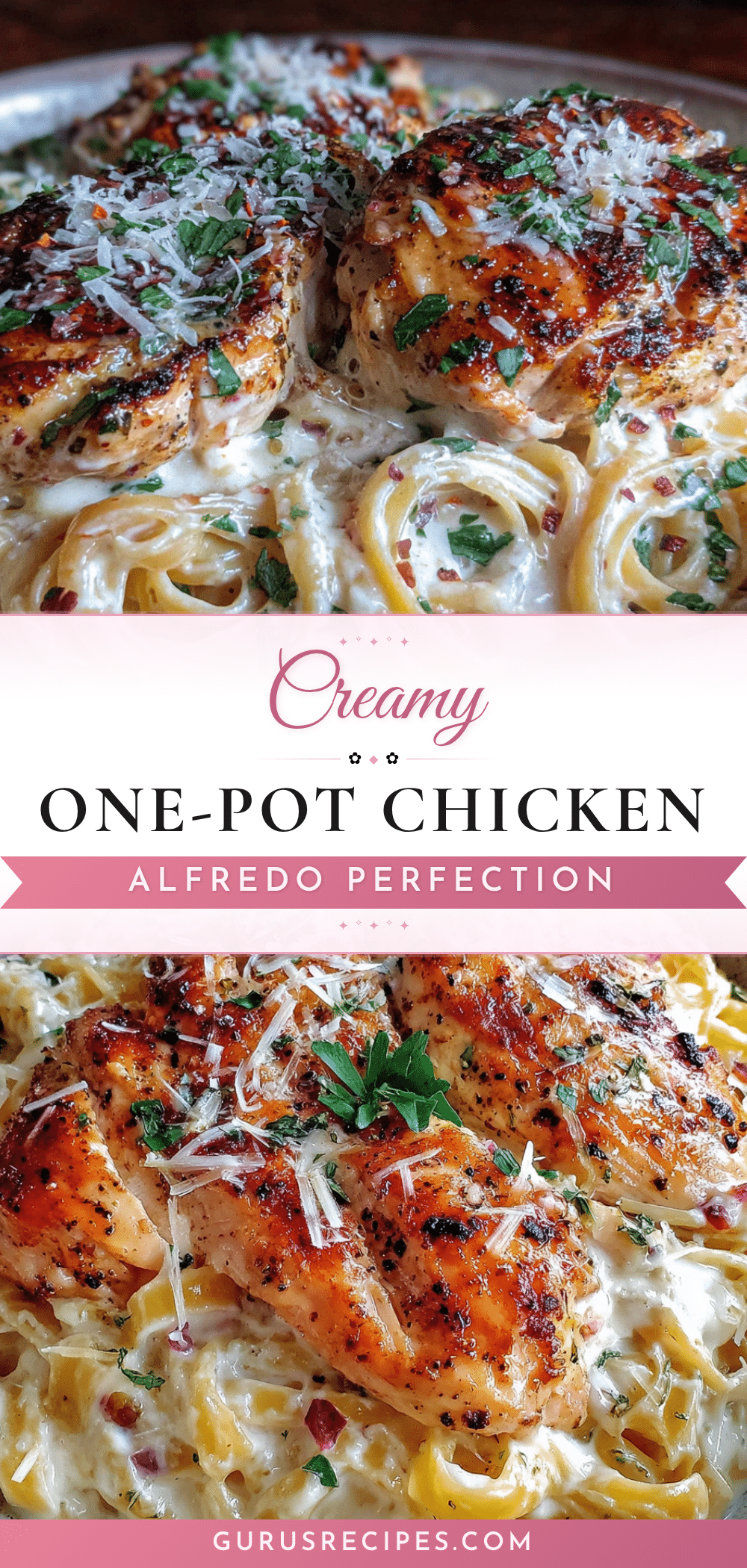creamy one-pot chicken alfredo pasta recipe