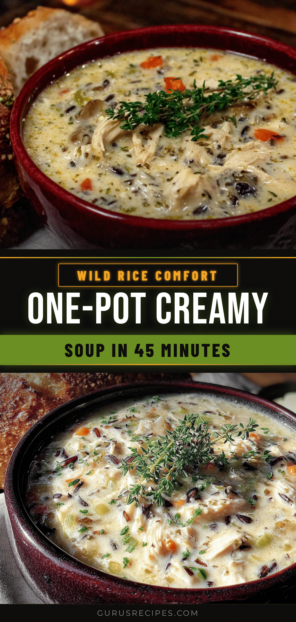 creamy one-pot chicken and wild rice soup recipe