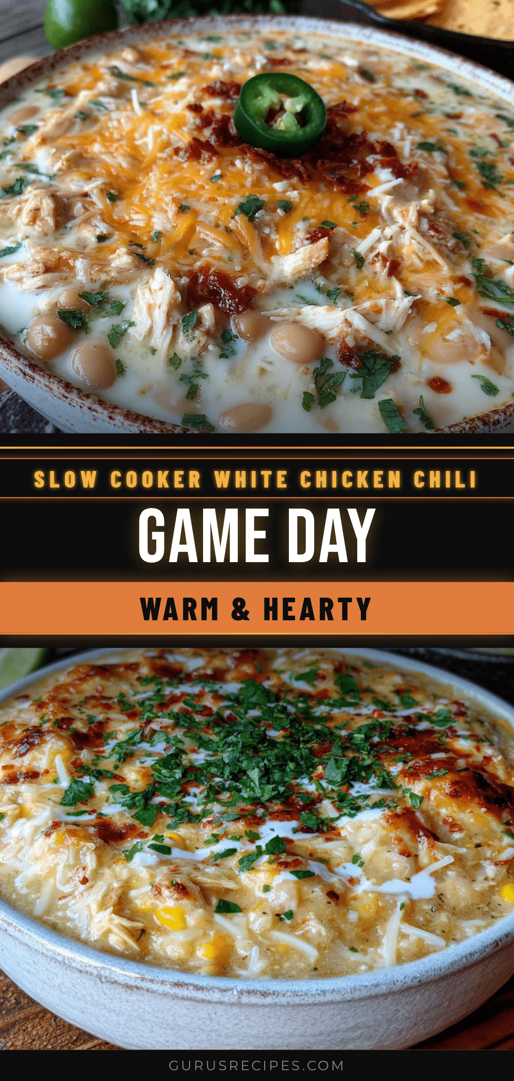 creamy slow cooker white chicken chili recipe