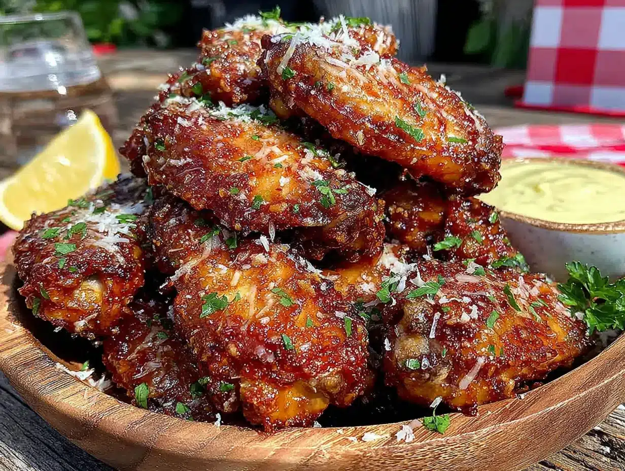 crispy baked parmesan chicken wings preparation steps