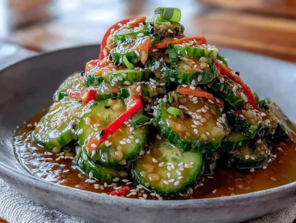crispy cucumber salad - featured image