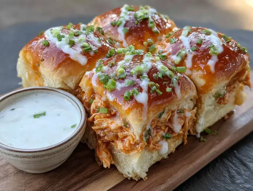 crockpot buffalo chicken sliders - featured image