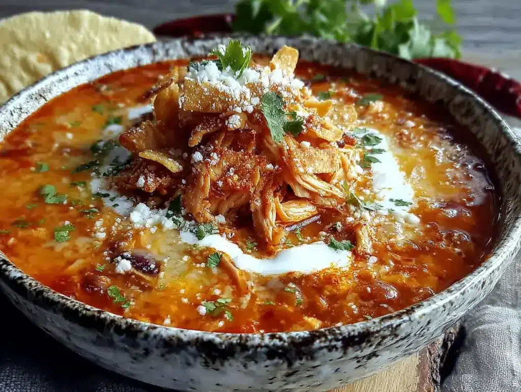crockpot chicken enchilada soup - featured image