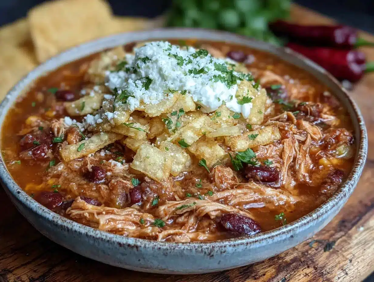 crockpot chicken enchilada soup preparation steps