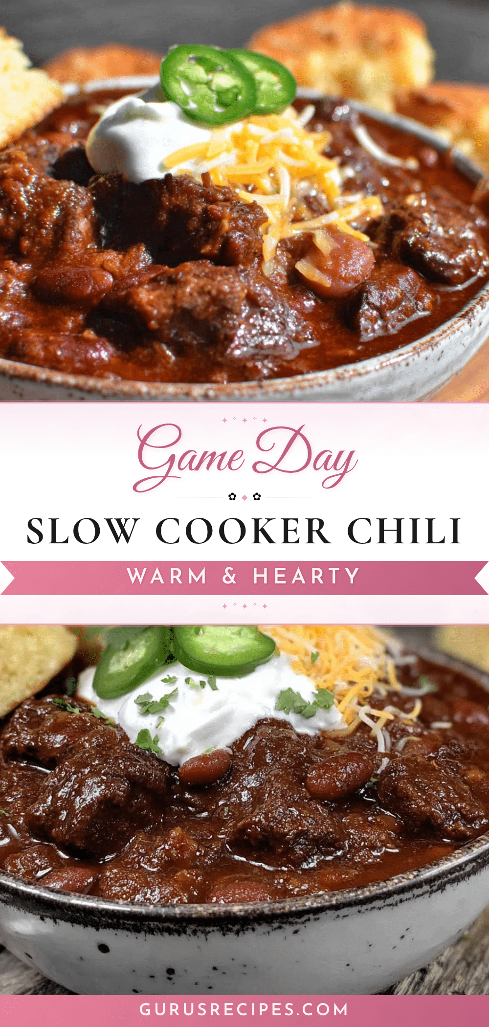 Crockpot Chili for Football Sundays recipe