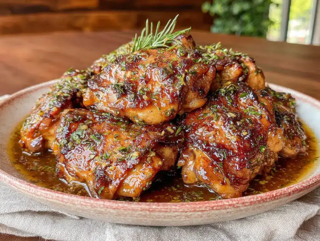 crockpot honey garlic chicken thighs - featured image