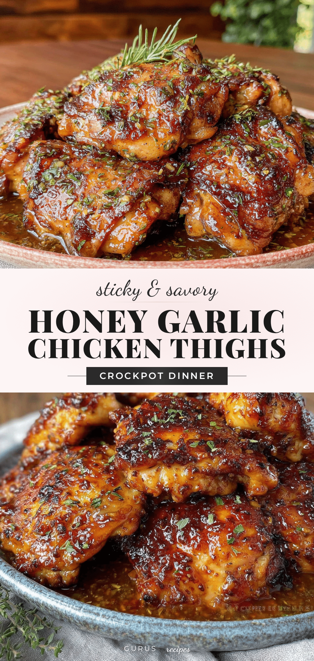 crockpot honey garlic chicken thighs recipe