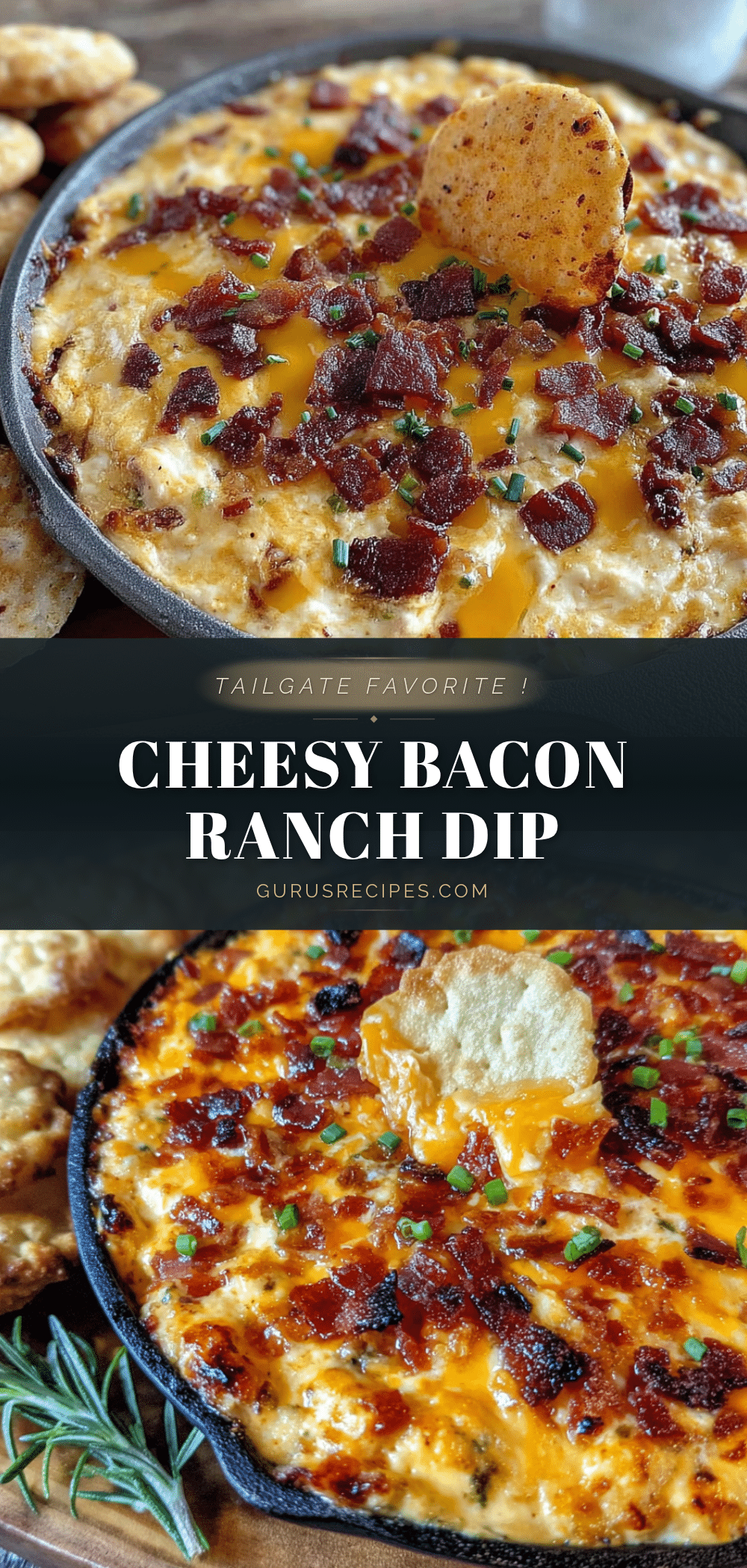 easy cheesy bacon ranch tailgate dip recipe